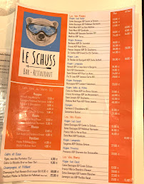 Le Schuss à Bagnères-de-Bigorre menu