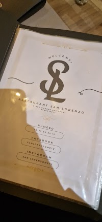 San Lorenzo à Metz menu