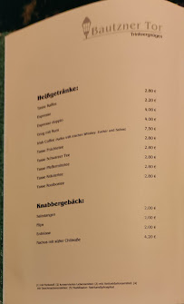 Bautzner Tor à Dresden menu