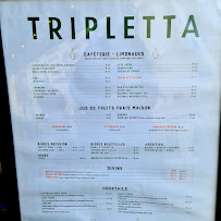 Restaurant Tripletta Latin à Paris (le menu)