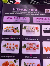 Carte du Sushi Line à Mulhouse