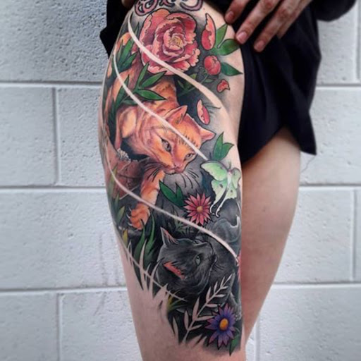 Explore american flag tattoos ideas, creative tattoo ideas in Tulsa, available at Eleventh & Rockford Tattoo