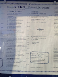 Hotel Restaurant Seestern à Heiligenhafen menu