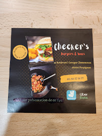 Carte du Checker’s burger & wok à Perpignan