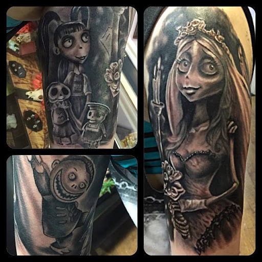 Explore jack the pumpkin king tattoo ideas, creative tattoo ideas in Edgewood, available at Evolved Body Arts