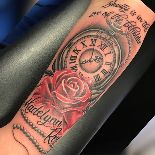 Explore painting tattoo ideas, creative tattoo ideas in Hendersonville, available at Endless Kreations Custom Tattoo & Piercing LLC