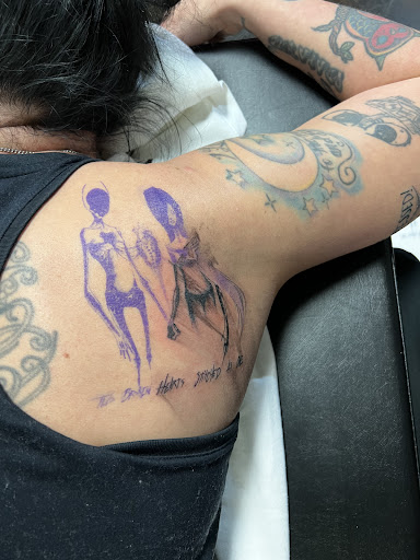 Explore small cover up tattoo ideas male, creative tattoo ideas in Morehead City, available at Diamond City Tattoo