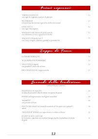 Menu du ToscaNino The Mall à Leccio