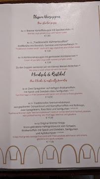 Menu / carte de Bremen Ratskeller à Bremen