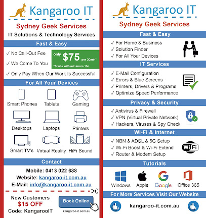 Kangaroo IT | Computer Repair Service | We Come To You | Call Us