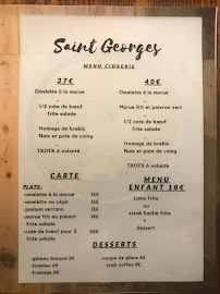 Menu / carte de Restaurant Saint-Georges à Anglet