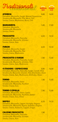 Pizzeria Pizzeria Wimpy - Pizza and More à Bibione (le menu)