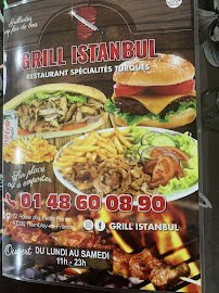 Grill Istanbul à Tremblay-en-France menu