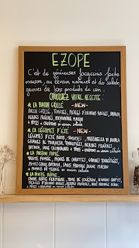 Menu du EZOPE - Focaccia, Streetfood italienne faite-maison, Salades... à Nantes