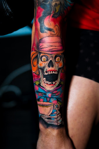 Explore heath ledger joker tattoo ideas, creative tattoo ideas in Columbus, available at Broken Tarot Tattoo Parlour