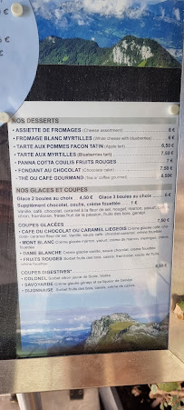 Le Beau Soleil à Annecy menu