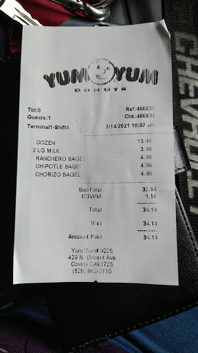 Donut Shop «Yum Yum Donuts», reviews and photos, 429 N Vincent Ave, Covina, CA 91722, USA