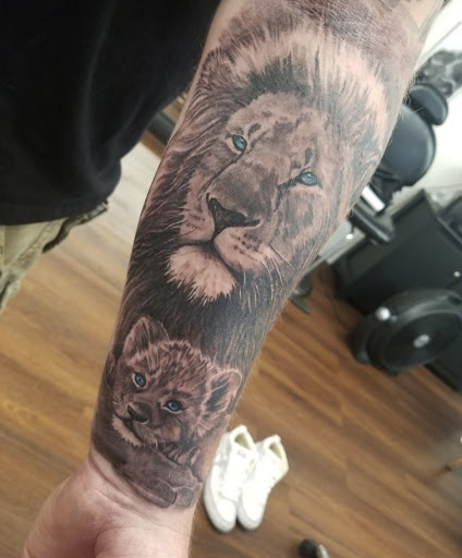 Explore his and hers tattoos ideas, creative tattoo ideas in Roscoe, available at Elevated Ink Tattoo