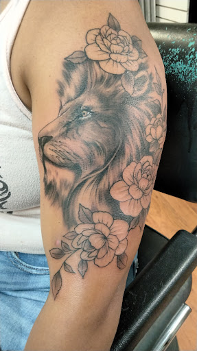 Explore small patchwork tattoo ideas, creative tattoo ideas in Thorndale, available at SmokeCity & tattoos New Owners CBD Delta8s an THCs former Voodoo tattoo
