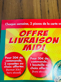 Pizzeria Liberty Pizza à Grenoble (le menu)