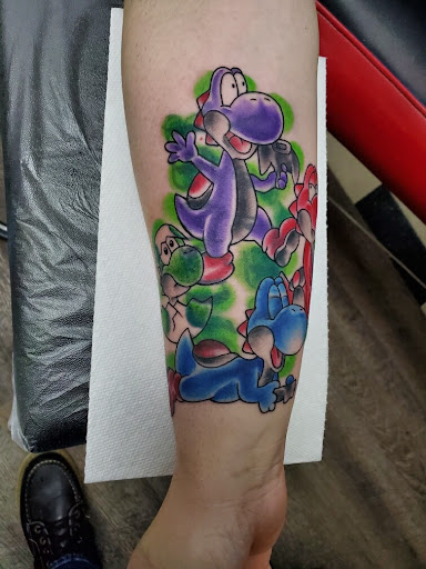 Explore violet tattoo ideas, creative tattoo ideas in Green Bay, available at Sonic Tattoos