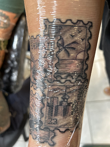 Explore domino tattoo ideas, creative tattoo ideas in Honolulu, available at Sacred Art Tattoo Waikiki