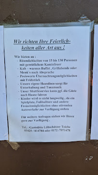 Carte du Gaststätte Lübschützer Teiche à Machern