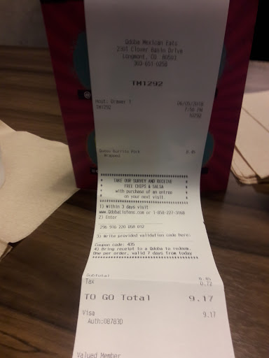 Mexican Restaurant «QDOBA Mexican Eats», reviews and photos, 2301 Clover Basin Dr, Longmont, CO 80501, USA