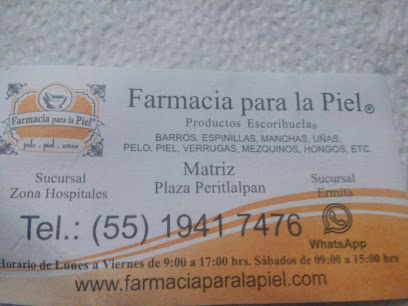 Farmacia Para Piel Calz. De Tlalpan # 4516 Local B Esq. Con Fray Pedro De Gante, Toriello Guerra, Belisario Domínguez Secc 16, 14050 Tlalpan, Cdmx, Mexico
