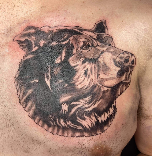 Explore lower half sleeve tattoo ideas for females, creative tattoo ideas in Goose Creek, available at Red Kirin Tattoo