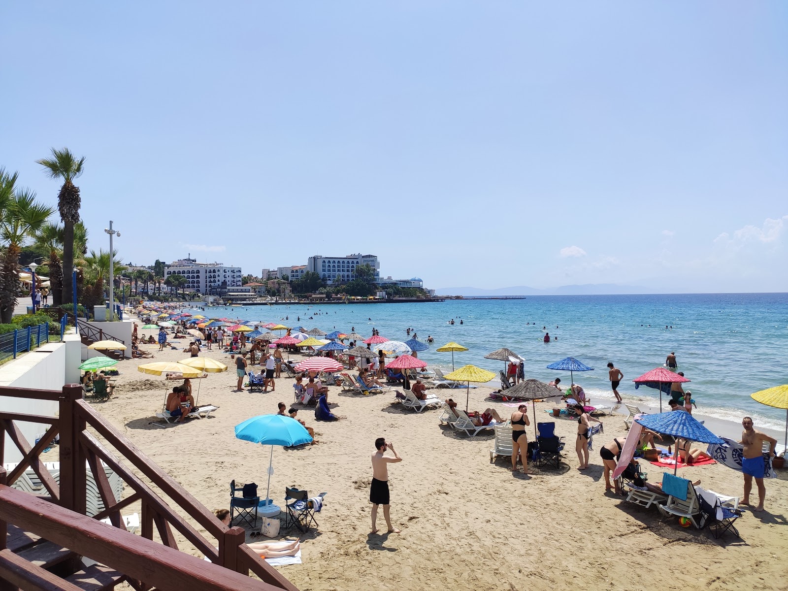 Photo of Kusadasi Ladies beach with turquoise pure water surface