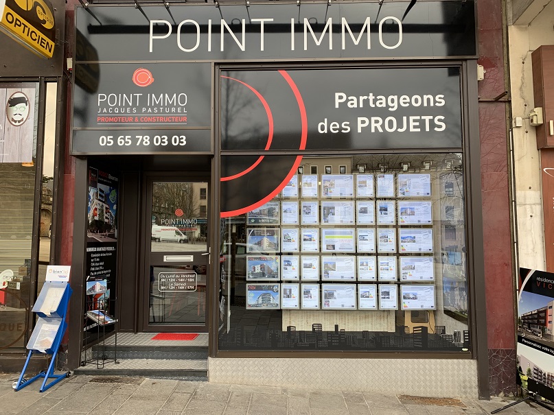 POINT IMMO - vitrine à Rodez (Aveyron 12)