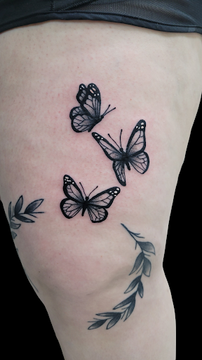 Explore greek mythology sleeve tattoo ideas, creative tattoo ideas in Crystal City, available at Meraki Tattoo and Piercing