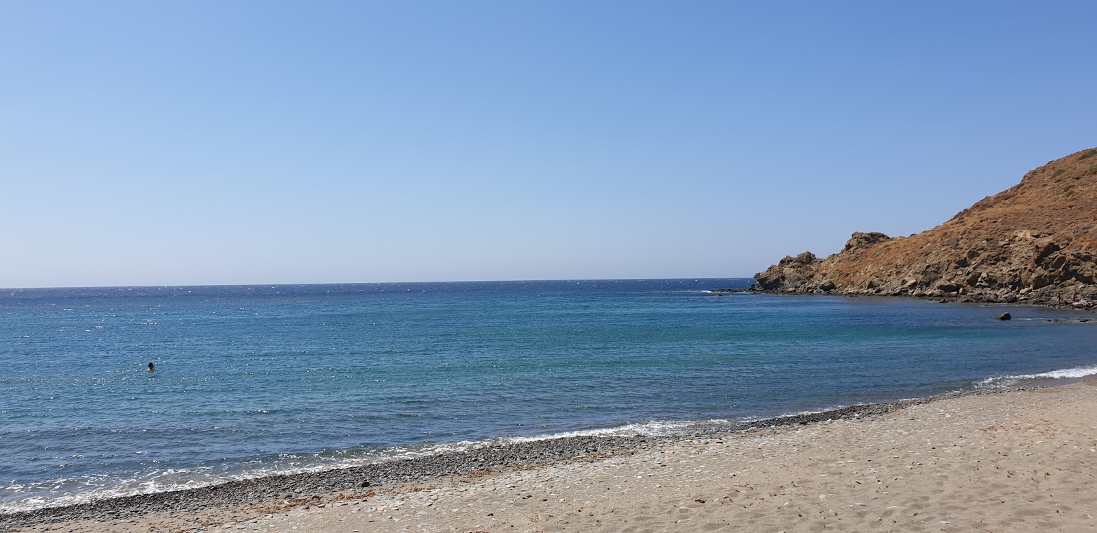 Foto van Zanakounta beach met turquoise puur water oppervlakte