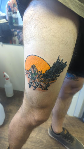 Explore love you to the moon and back tattoo ideas, creative tattoo ideas in Moab, available at Desert Raven Ink