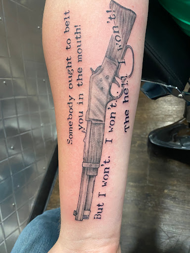 Explore suicidal tattoo ideas, creative tattoo ideas in Des Moines, available at Hooligan Tattoo