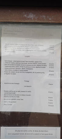 Restaurant Restaurant - Hôtel La Calade Salagou à Octon (le menu)