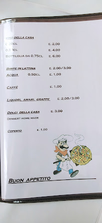 Menu / carte de Pizzeria La Cantinetta à Valle di Cadore