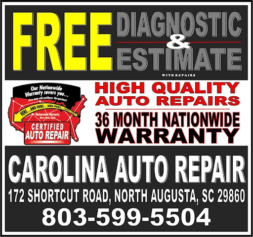 Auto Repair Shop «Carolina Auto Repair», reviews and photos, 346 Edgefield Rd, North Augusta, SC 29841, USA