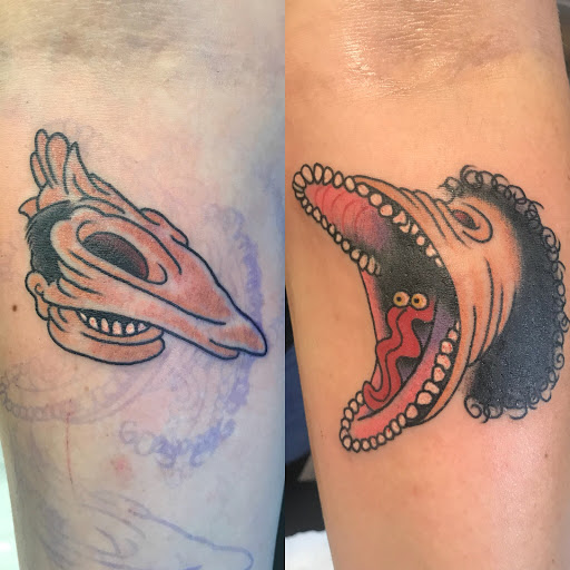 Explore dragon tattoo ideas forearm, creative tattoo ideas in San Angelo, available at Good Vibes Only Tattoo Studio