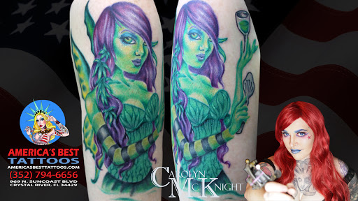 Explore flower name tattoo ideas, creative tattoo ideas in Crystal River, available at Americas Best Tattoos