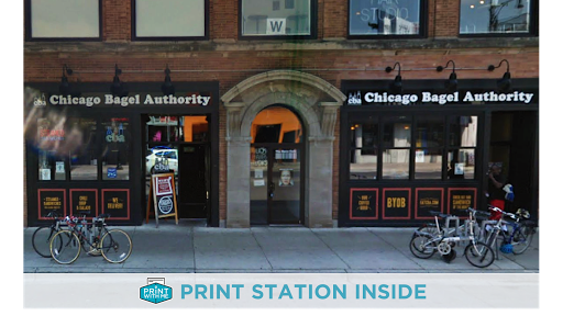 PrintWithMe Print Kiosk at Chicago Bagel Authority, 955 W Belmont Ave, Chicago, IL 60657, USA, 