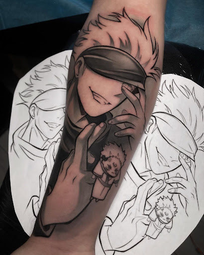 Explore north star tattoo ideas, creative tattoo ideas in Kissimmee, available at Fallen Sparrow Tattoo Co