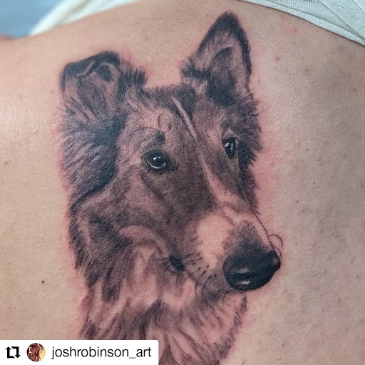 Explore tribal bear tattoo ideas, creative tattoo ideas in Rochester, available at Sacred Heart Studios