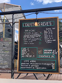 Restaurant Péniche l'Eau et les Rêves - Restaurant / Café - Librairie Botanique à Paris (le menu)
