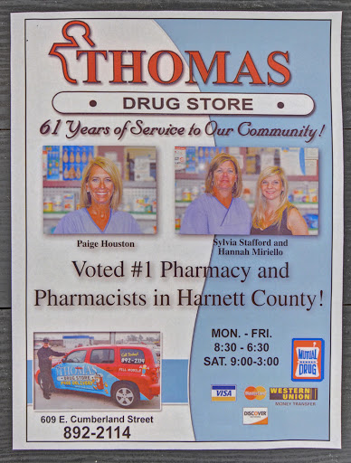 Pharmacy «Thomas Drug Store», reviews and photos, 609 E Cumberland St, Dunn, NC 28334, USA
