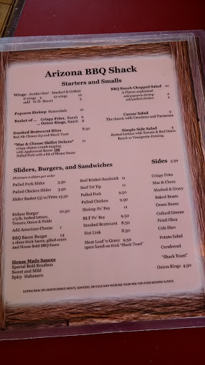 Barbecue Restaurant «Arizona BBQ Shack», reviews and photos, 8471 E McDonald Dr, Scottsdale, AZ 85250, USA