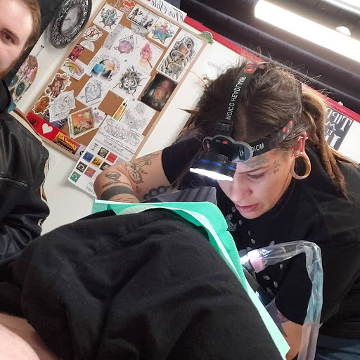 Explore simple skull tattoo ideas, creative tattoo ideas in Rochester, available at Vicious Ink Tattoos & Piercing