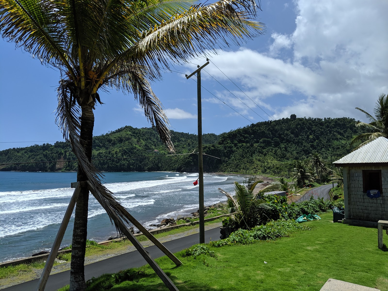 Foto di Pagua Bay Beach con una superficie del sabbia grigia