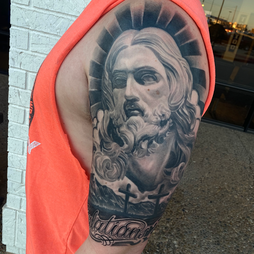 Explore cross cover up tattoo ideas, creative tattoo ideas in Oklahoma City, available at Oklahoma Tattoo Collective